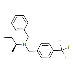 ChemSpider 2D Image | (2S)-N-Benzyl-N-[4-(trifluoromethyl)benzyl]-2-butanamine | C19H22F3N