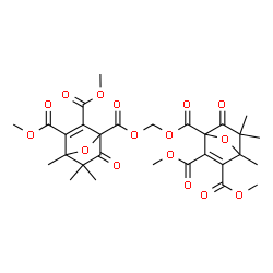 ChemSpider 2D Image | 2,2',3,3'-Tetramethyl 1,1'-methylene bis(4,5,5-trimethyl-6-oxo-7-oxabicyclo[2.2.1]hept-2-ene-1,2,3-tricarboxylate) | C29H32O16