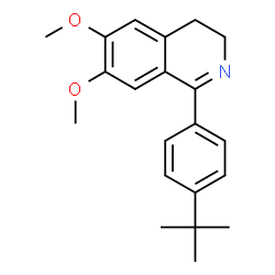 ChemSpider 2D Image | 1-(4-tert-butylphenyl)-6,7-dimethoxy-3,4-dihydroisoquinoline | C21H25NO2