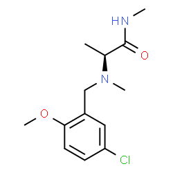 ChemSpider 2D Image | N~2~-(5-Chloro-2-methoxybenzyl)-N,N~2~-dimethyl-L-alaninamide | C13H19ClN2O2