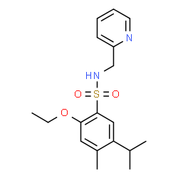ChemSpider 2D Image | 2-Ethoxy-5-isopropyl-4-methyl-N-(2-pyridinylmethyl)benzenesulfonamide | C18H24N2O3S