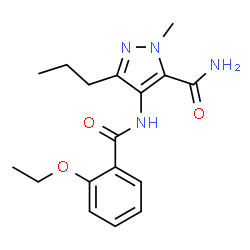 ChemSpider 2D Image | 4-(2-ETHOXYBENZAMIDO)-1-METHYL-3-PROPYLPYRAZOLE-5-CARBOXAMIDE | C17H22N4O3
