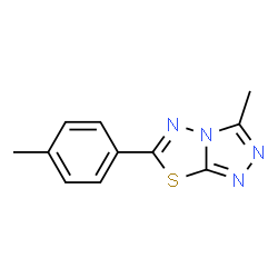 ChemSpider 2D Image | 3-Methyl-6-p-tolyl-[1,2,4]triazolo[3,4-b][1,3,4]thiadiazole | C11H10N4S