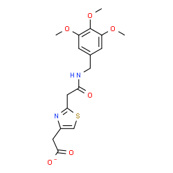 ChemSpider 2D Image | (2-{2-Oxo-2-[(3,4,5-trimethoxybenzyl)amino]ethyl}-1,3-thiazol-4-yl)acetate | C17H19N2O6S