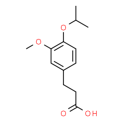 ChemSpider 2D Image | 3-(4-Isopropoxy-3-methoxyphenyl)propanoic acid | C13H18O4