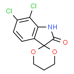 ChemSpider 2D Image | 6',7'-Dichlorospiro[1,3-dioxane-2,3'-indol]-2'(1'H)-one | C11H9Cl2NO3