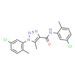 ChemSpider 2D Image | N,1-Bis(5-chloro-2-methylphenyl)-5-methyl-1H-1,2,3-triazole-4-carboxamide | C18H16Cl2N4O