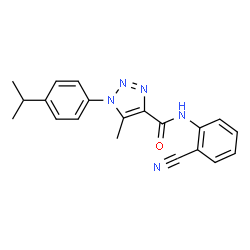 ChemSpider 2D Image | N-(2-Cyanophenyl)-1-(4-isopropylphenyl)-5-methyl-1H-1,2,3-triazole-4-carboxamide | C20H19N5O