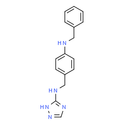 ChemSpider 2D Image | N-[4-(Benzylamino)benzyl]-1H-1,2,4-triazol-5-amine | C16H17N5