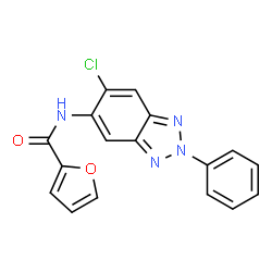 ChemSpider 2D Image | N-(6-Chloro-2-phenyl-2H-benzotriazol-5-yl)-2-furamide | C17H11ClN4O2