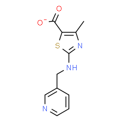 ChemSpider 2D Image | 4-Methyl-2-[(3-pyridinylmethyl)amino]-1,3-thiazole-5-carboxylate | C11H10N3O2S