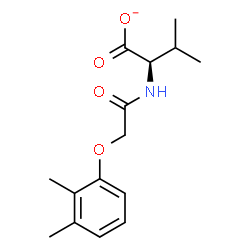 ChemSpider 2D Image | (2R)-2-{[(2,3-Dimethylphenoxy)acetyl]amino}-3-methylbutanoate | C15H20NO4