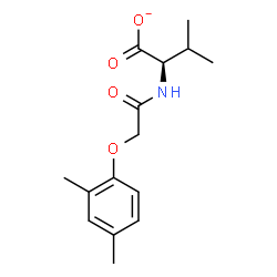 ChemSpider 2D Image | (2R)-2-{[(2,4-Dimethylphenoxy)acetyl]amino}-3-methylbutanoate | C15H20NO4
