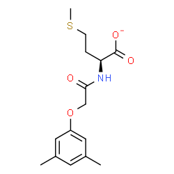 ChemSpider 2D Image | (2S)-2-{[(3,5-Dimethylphenoxy)acetyl]amino}-4-(methylsulfanyl)butanoate | C15H20NO4S