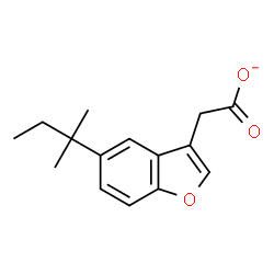 ChemSpider 2D Image | [5-(2-Methyl-2-butanyl)-1-benzofuran-3-yl]acetate | C15H17O3