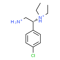 ChemSpider 2D Image | (1R)-1-(4-Chlorophenyl)-N~1~,N~1~-diethyl-1,2-ethanediaminium | C12H21ClN2