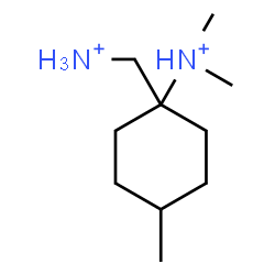 ChemSpider 2D Image | 1-(Ammoniomethyl)-N,N,4-trimethylcyclohexanaminium | C10H24N2