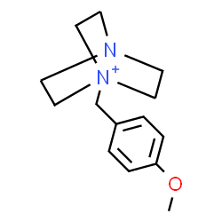 ChemSpider 2D Image | 1-(4-Methoxybenzyl)-4-aza-1-azoniabicyclo[2.2.2]octane | C14H21N2O