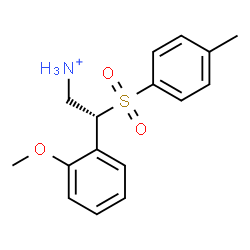 ChemSpider 2D Image | (2R)-2-(2-Methoxyphenyl)-2-[(4-methylphenyl)sulfonyl]ethanaminium | C16H20NO3S