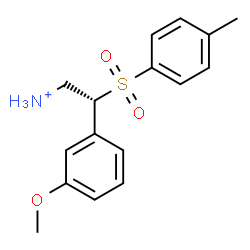 ChemSpider 2D Image | (2R)-2-(3-Methoxyphenyl)-2-[(4-methylphenyl)sulfonyl]ethanaminium | C16H20NO3S