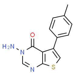 ChemSpider 2D Image | 3-AMINO-5-(4-METHYLPHENYL)THIENO(2,3-D)PYRIMIDIN-4(3H)-ONE | C13H11N3OS