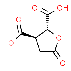 ChemSpider 2D Image | (2R,3R)-5-Oxotetrahydro-2,3-furandicarboxylic acid | C6H6O6