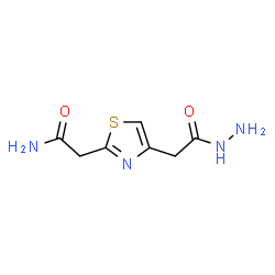 ChemSpider 2D Image | 2-[4-(2-Hydrazino-2-oxoethyl)-1,3-thiazol-2-yl]acetamide | C7H10N4O2S