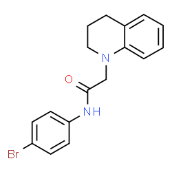 ChemSpider 2D Image | N-(4-Bromophenyl)-2-(3,4-dihydro-1(2H)-quinolinyl)acetamide | C17H17BrN2O