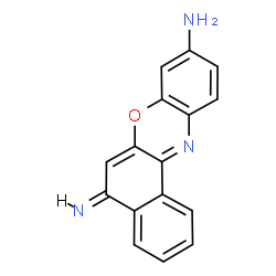 ChemSpider 2D Image | (5E)-5-Imino-5H-benzo[a]phenoxazin-9-amine | C16H11N3O