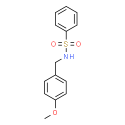 ChemSpider 2D Image | N-(4-Methoxybenzyl)benzenesulfonamide | C14H15NO3S