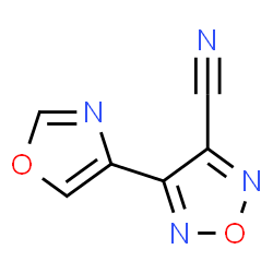 ChemSpider 2D Image | 4-(1,3-Oxazol-4-yl)-1,2,5-oxadiazole-3-carbonitrile | C6H2N4O2