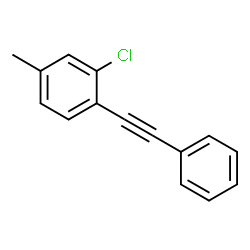 ChemSpider 2D Image | 2-Chloro-4-methyl-1-(phenylethynyl)benzene | C15H11Cl