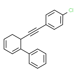 ChemSpider 2D Image | 1-Chloro-4-[(2-phenyl-2,4-cyclohexadien-1-yl)ethynyl]benzene | C20H15Cl