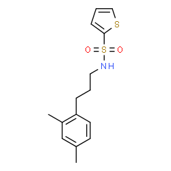 ChemSpider 2D Image | N-[3-(2,4-Dimethylphenyl)propyl]-2-thiophenesulfonamide | C15H19NO2S2