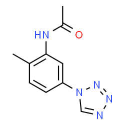 ChemSpider 2D Image | N-[2-Methyl-5-(1H-tetrazol-1-yl)phenyl]acetamide | C10H11N5O