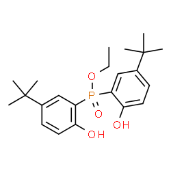 ChemSpider 2D Image | Ethyl bis[2-hydroxy-5-(2-methyl-2-propanyl)phenyl]phosphinate | C22H31O4P