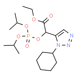 ChemSpider 2D Image | Ethyl (1-cyclohexyl-1H-1,2,3-triazol-5-yl)[(diisopropoxyphosphoryl)oxy]acetate | C18H32N3O6P