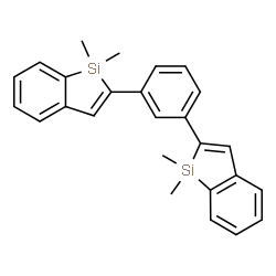 ChemSpider 2D Image | 2,2'-(1,3-Phenylene)bis(1,1-dimethyl-1H-1-benzosilole) | C26H26Si2