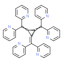 ChemSpider 2D Image | 2,2',2'',2''',2'''',2'''''-(1,2,3-Cyclopropanetriylidenetrimethanediylylidene)hexapyridine | C36H24N6