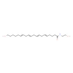 ChemSpider 2D Image | 20-Hydroxy-N-(2-hydroxyethyl)-5,8,11,14-icosatetraenamide | C22H37NO3