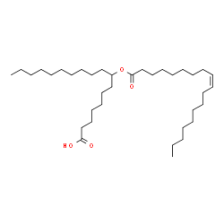 ChemSpider 2D Image | 8-[(9Z)-9-Octadecenoyloxy]octadecanoic acid | C36H68O4