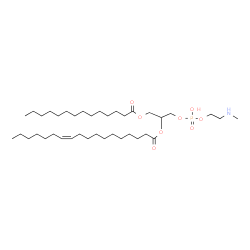 ChemSpider 2D Image | 6-Hydroxy-6-oxido-12-oxo-5,7,11-trioxa-2-aza-6lambda~5~-phosphapentacosan-9-yl (11Z)-11-octadecenoate | C38H74NO8P