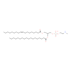 ChemSpider 2D Image | 6-Hydroxy-6-oxido-9-(stearoyloxy)-5,7-dioxa-2-aza-6lambda~5~-phosphadecan-10-yl (9Z)-9-octadecenoate | C42H82NO8P