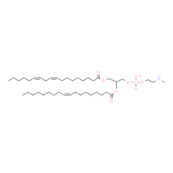 ChemSpider 2D Image | 6-Hydroxy-9-[(9Z)-9-octadecenoyloxy]-6-oxido-5,7-dioxa-2-aza-6lambda~5~-phosphadecan-10-yl (9Z,12Z)-9,12-octadecadienoate | C42H78NO8P