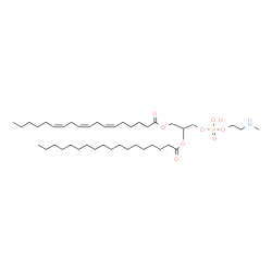 ChemSpider 2D Image | 6-Hydroxy-6-oxido-9-(stearoyloxy)-5,7-dioxa-2-aza-6lambda~5~-phosphadecan-10-yl (6Z,9Z,12Z)-6,9,12-octadecatrienoate | C42H78NO8P