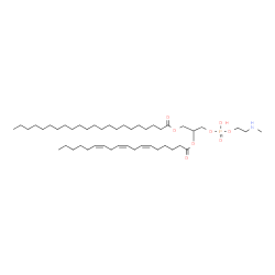 ChemSpider 2D Image | 6-Hydroxy-9-[(6Z,9Z,12Z)-6,9,12-octadecatrienoyloxy]-6-oxido-5,7-dioxa-2-aza-6lambda~5~-phosphadecan-10-yl docosanoate | C46H86NO8P