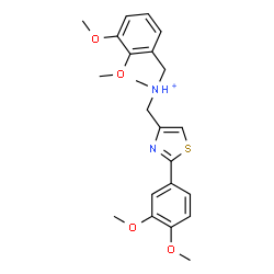 ChemSpider 2D Image | (2,3-Dimethoxyphenyl)-N-{[2-(3,4-dimethoxyphenyl)-1,3-thiazol-4-yl]methyl}-N-methylmethanaminium | C22H27N2O4S