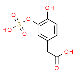 ChemSpider 2D Image | [4-Hydroxy-3-(sulfooxy)phenyl]acetic acid | C8H8O7S