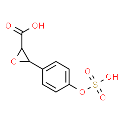 ChemSpider 2D Image | 3-[4-(Sulfooxy)phenyl]-2-oxiranecarboxylic acid | C9H8O7S