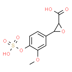 ChemSpider 2D Image | 3-[3-Methoxy-4-(sulfooxy)phenyl]-2-oxiranecarboxylic acid | C10H10O8S